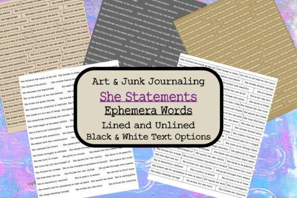 Download Junk Journal Ephemera Words She Phrases - Phrases Collection