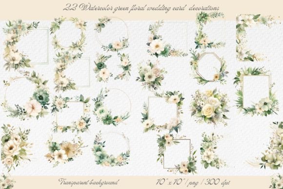 Download Wedding Card Green Floral Decorations - Decoration Collection