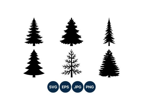 Download Pine Tree Silhouette Vector Collection - Premium Resources