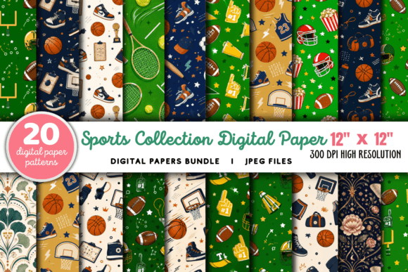 Download Sports Collection Digital Paper Bundle - Collection Collection