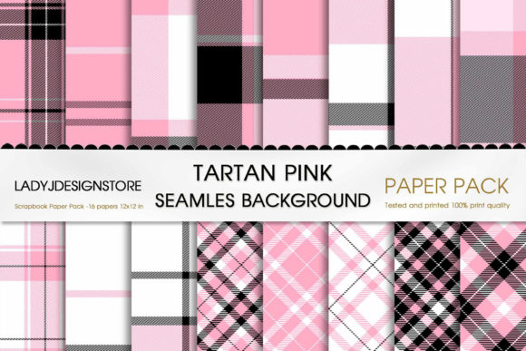 Download Plaid Pink Digital Paper Tartan - Pink digital paper Collection