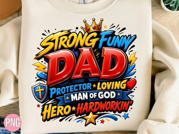 Download Strong Hero Dad Graphic Father's Day PNG - Dad Collection