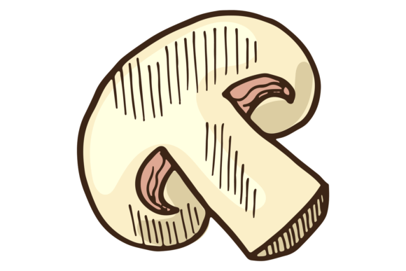 Download Champignon Slice Icon. Color Food Ingred - Champignon Collection