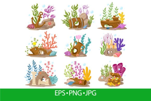 Download Cartoon Aquarium Decorations, Marine Sea - Decoration Collection