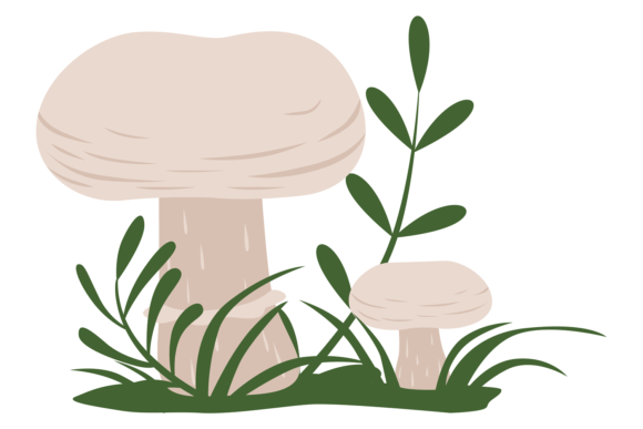 Download Growing Champignon in Green Nature. Cart - Champignon Collection