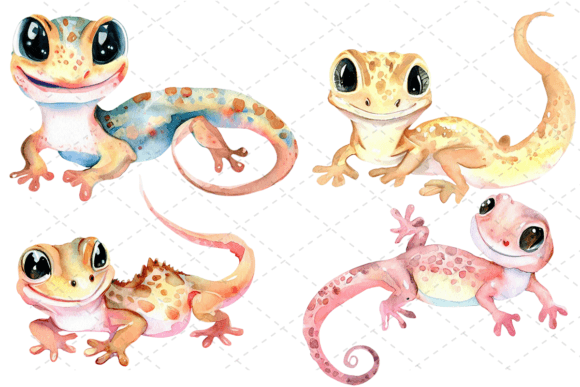Download 4 Gecko Wall Decorations Print Bundle - Decoration Collection