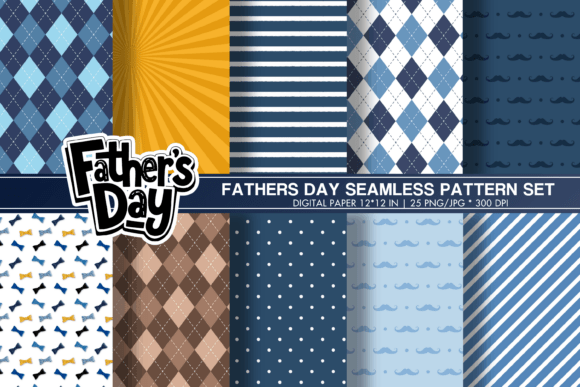 Download Fathers Day Pattern, Dad Digital Papers - Dad Collection