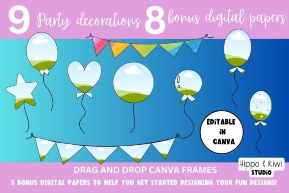 Download Party Decoration Canva Frames Template - Decoration Collection
