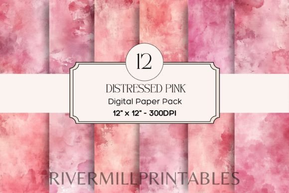 Download Grunge Pink Digital Paper Pack - Pink digital paper Collection