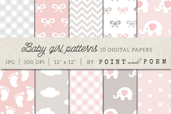 Download Baby Girl Patterns Pink Digital Paper - Pink digital paper Collection