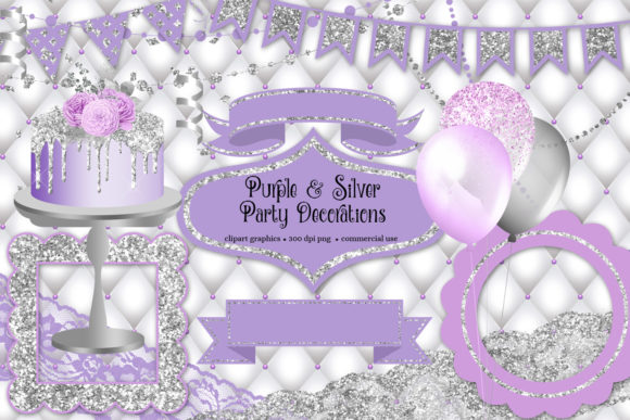 Download Purple and Silver Party Decorations - Decoration Collection