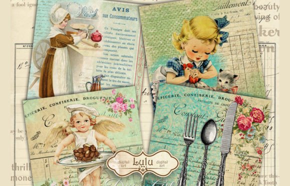 Download Vintage Cooking Cards - Premium Bundle