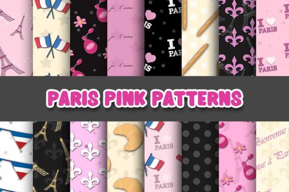 Download Paris Pink Digital Paper Patterns - Pink digital paper Collection